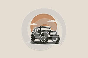 Off-road vehicle vector logo EPS 10 file